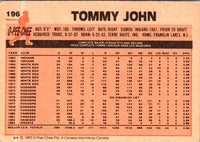 1983 O-Pee-Chee Tommy John #196