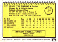 1991 ProCards Enoch Simmons #3105