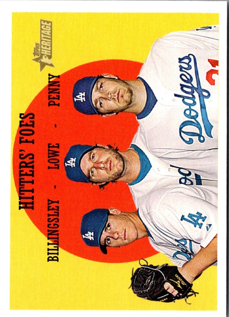 2008 Topps Heritage 50th Anniversary Buybacks Hitters' Foes (Johnny Podres/Clem Labine/Don Drysdale)