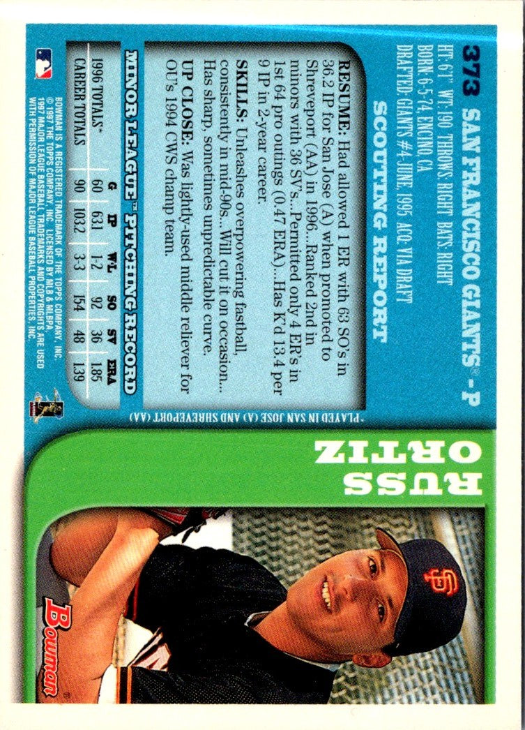 1997 Bowman Russ Ortiz