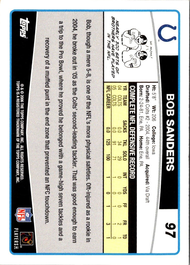 2006 Topps Bob Sanders