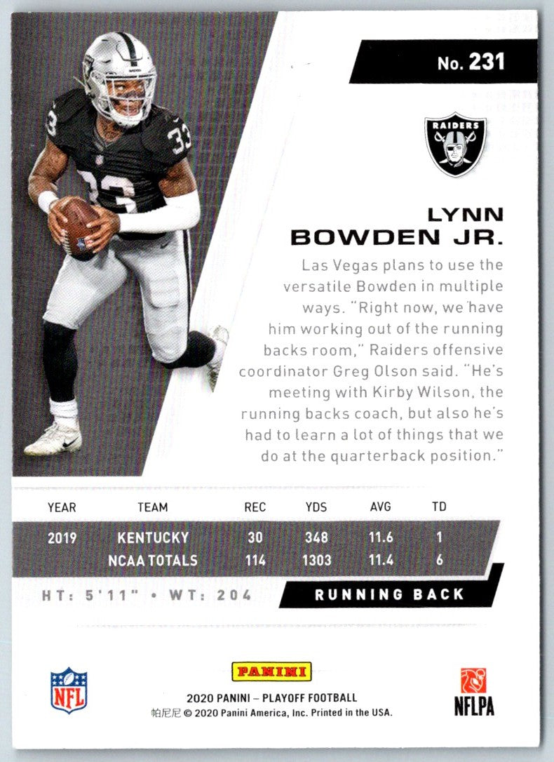 2020 Panini XR Lynn Bowden Jr.