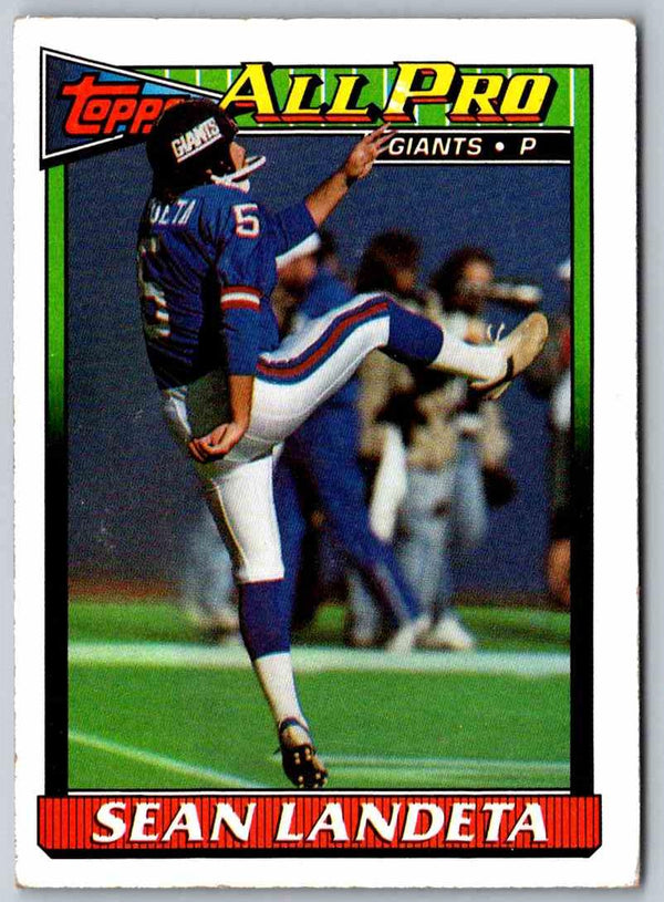 1991 Topps Football Sean Landeta #30