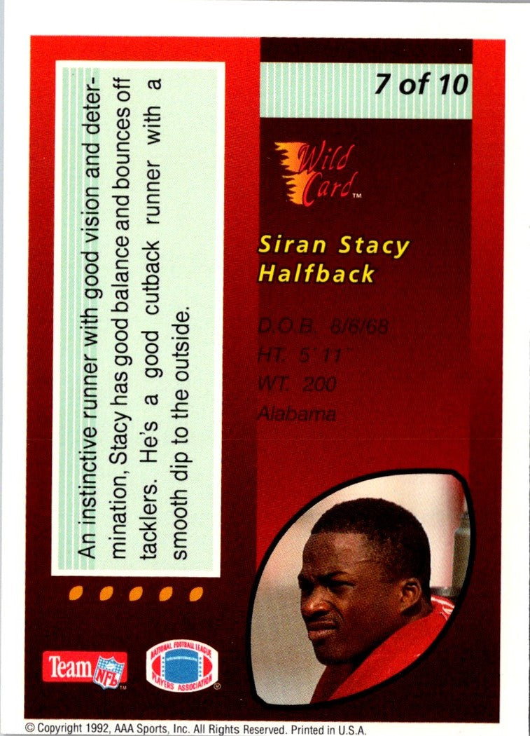 1992 Wild Card Red Hot Rookies Gold Siran Stacy