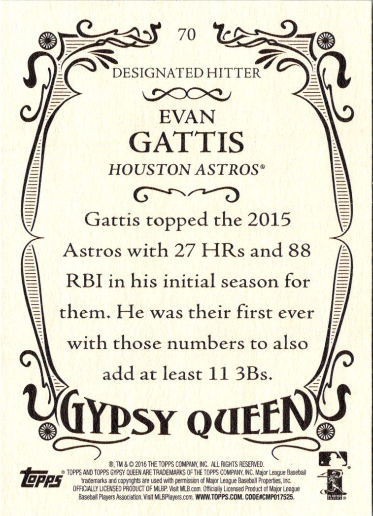 2016 Topps Gypsy Queen Evan Gattis