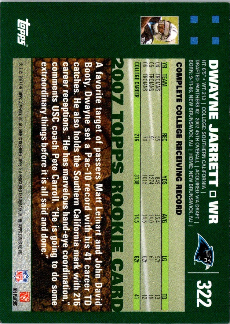 2007 Topps Dwayne Jarrett