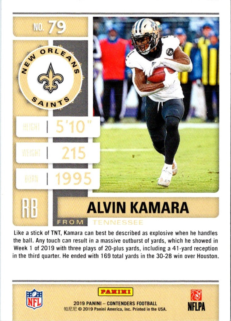 2019 Panini Alvin Kamara