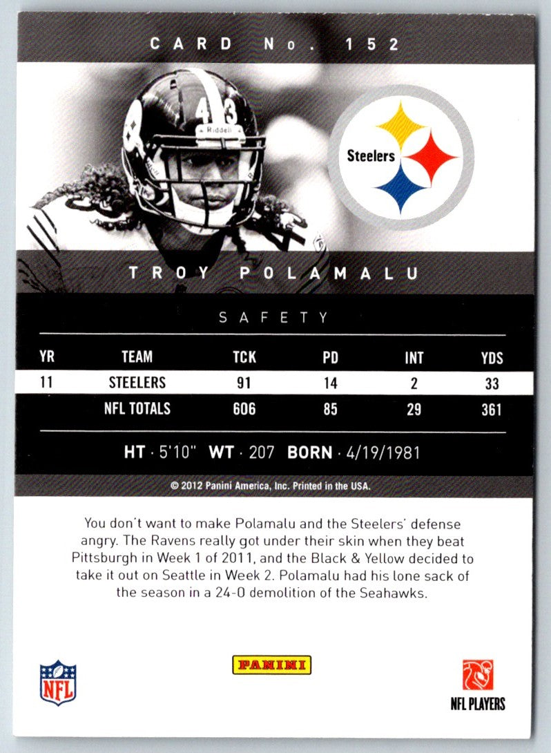 2012 Panini Prestige Troy Polamalu