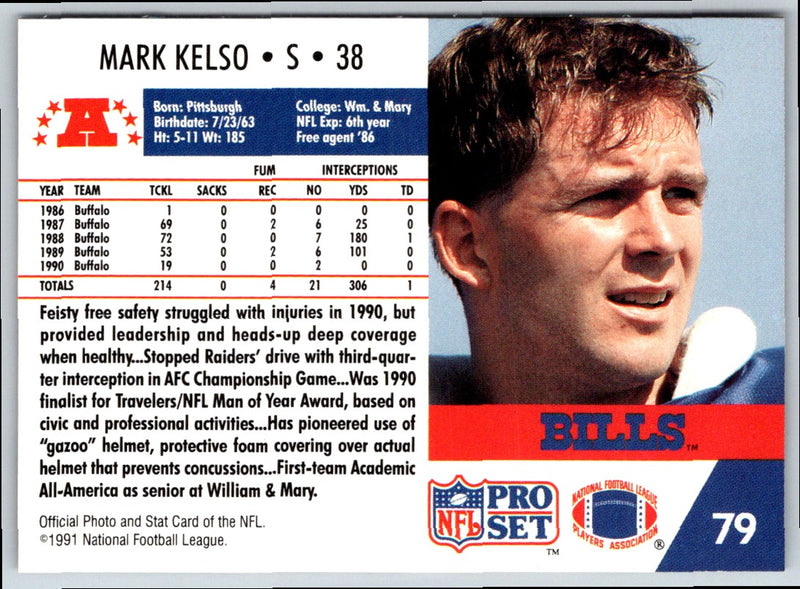 1991 Pro Set Mark Kelso