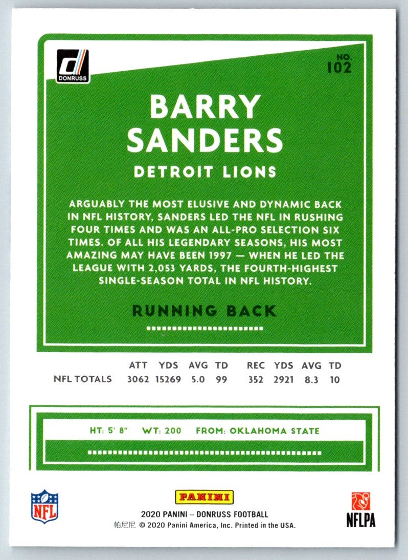 2020 Donruss Barry Sanders