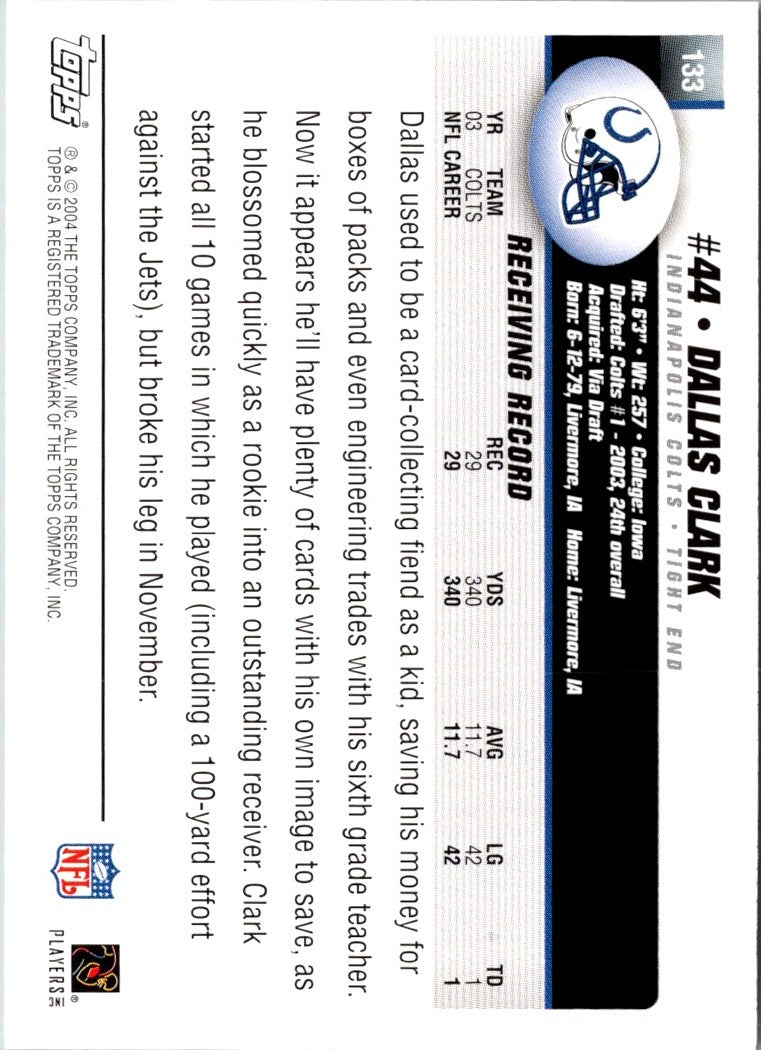 2004 Topps Dallas Clark