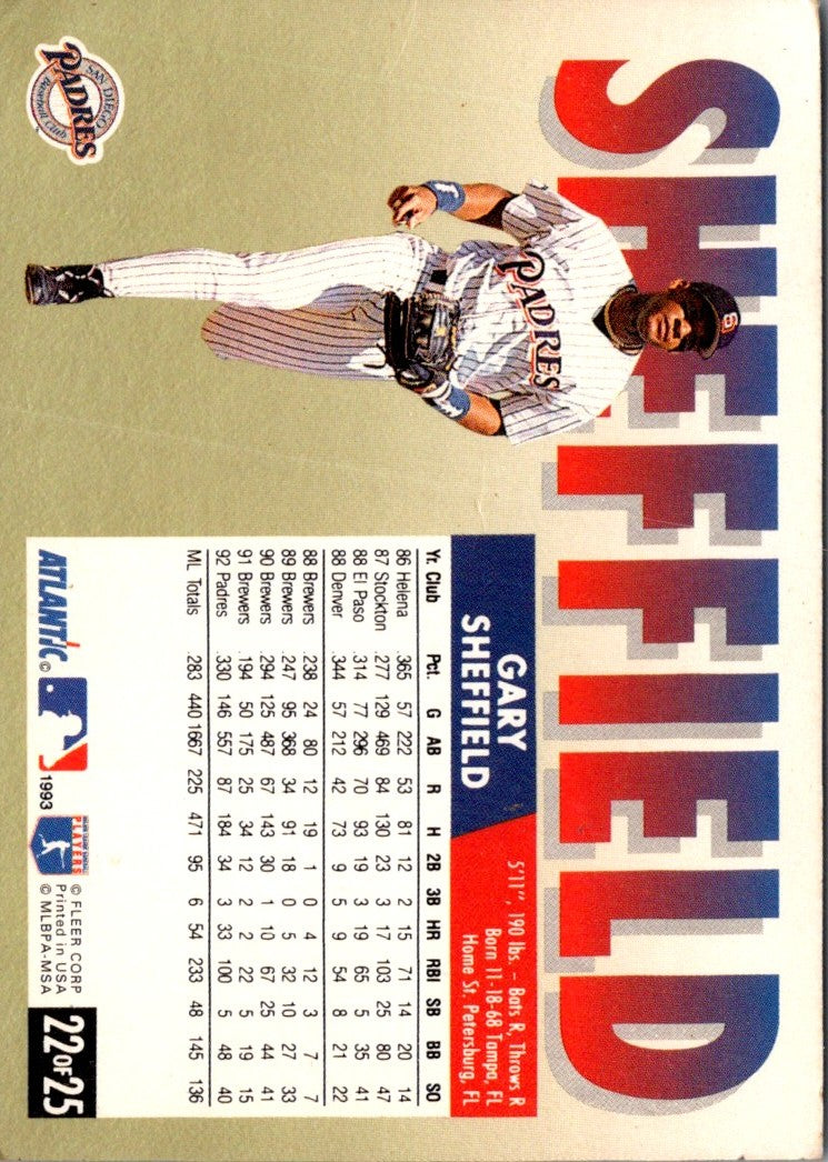 1993 Fleer Atlantic Gary Sheffield