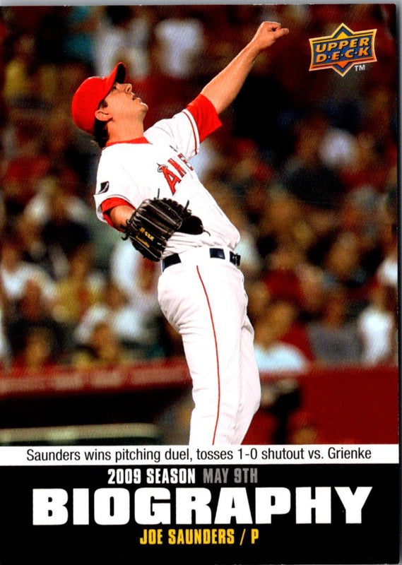 2010 Upper Deck Season Biography Joe Saunders #SB-39