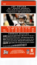 2007 Bowman Orange Jay Cutler