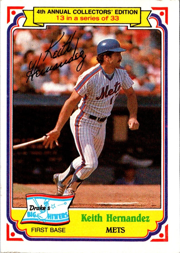 1984 Topps Drake's Big Hitters Keith Hernandez #13