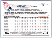 2021 Topps Opening Day Gerrit Cole #38