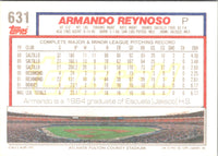 1992 Topps Armando Reynoso #631 Rookie