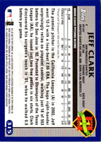 2003 Topps Jeff Clark #315 Rookie