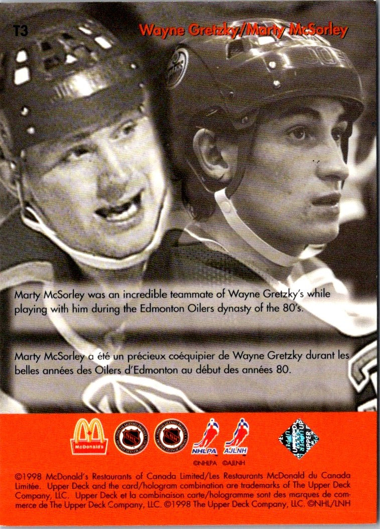 1998 McDonald's Upper Deck Gretzky's Teammates Marty McSorley