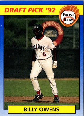1992 Front Row Draft Picks Billy Owens #2