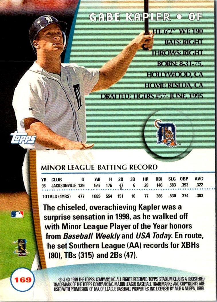 1999 Stadium Club Gabe Kapler