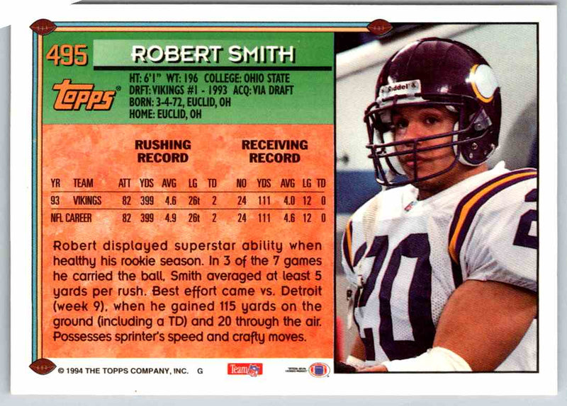 2011 Topps Football Robert Smith