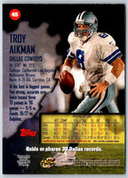 1997 Topps Stadium Club Football Troy Aikman #45