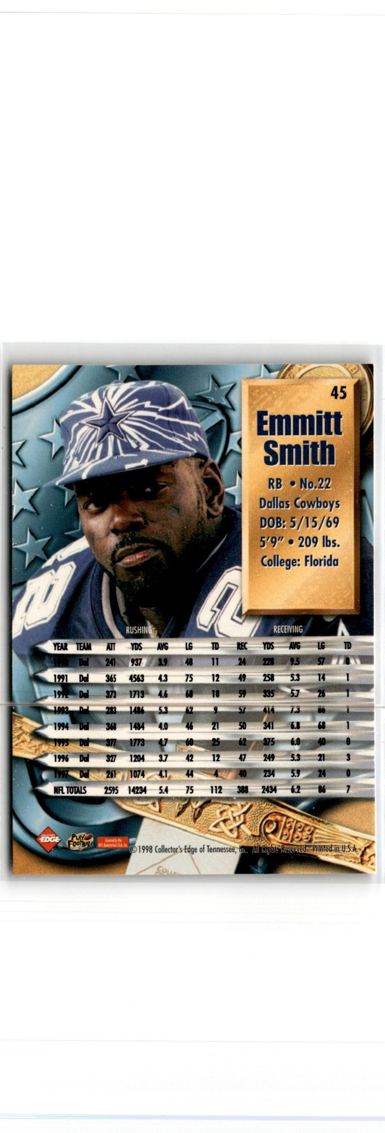 1998 Collector's Edge Supreme Season Review Emmitt Smith