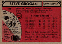 1980 Topps Steve Grogan #435