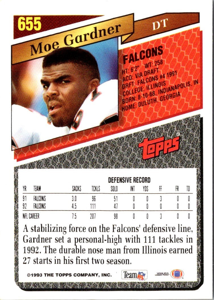 1993 Topps Gold Moe Gardner