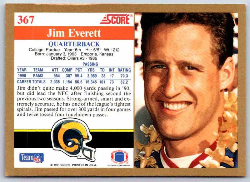 1991 Score Jim Everett
