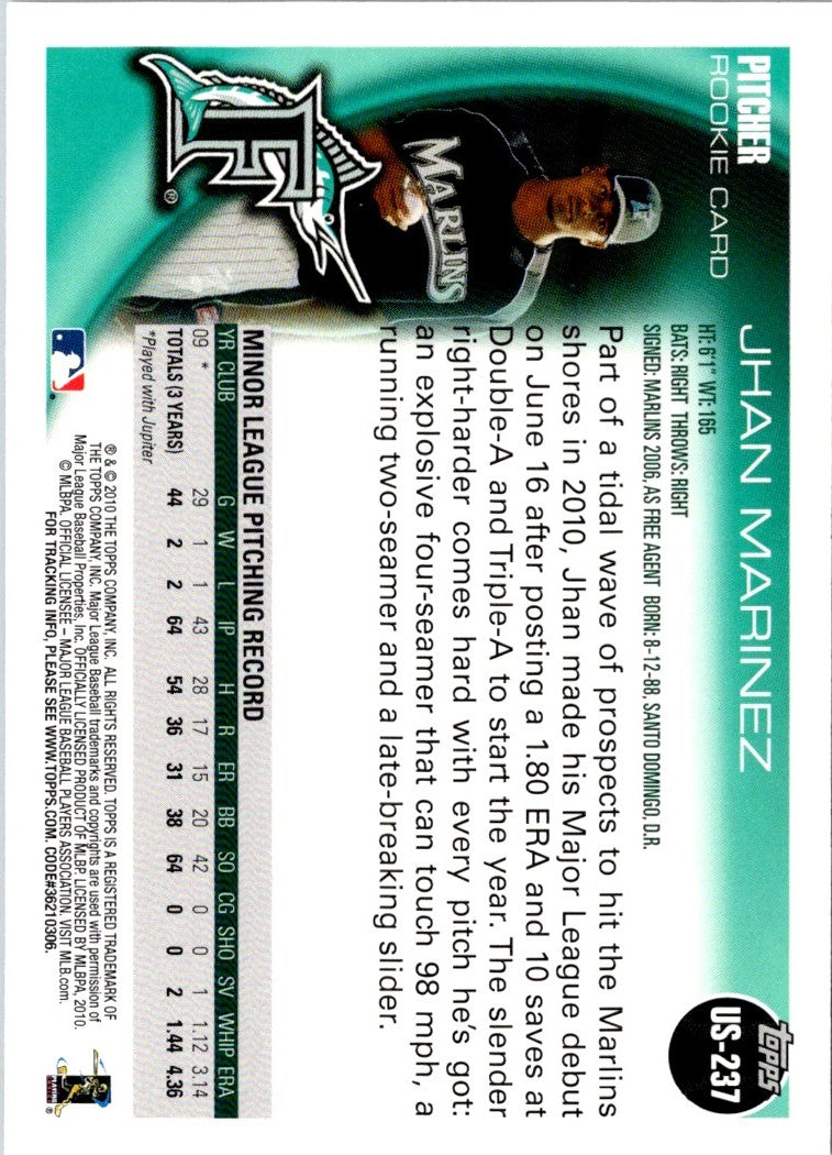 2010 Topps Update Jhan Marinez