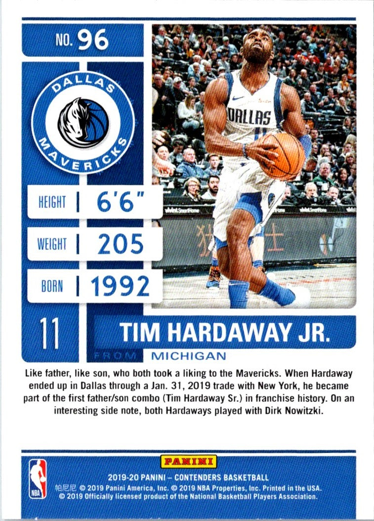 2019 Panini Contenders Tim Hardaway Jr.