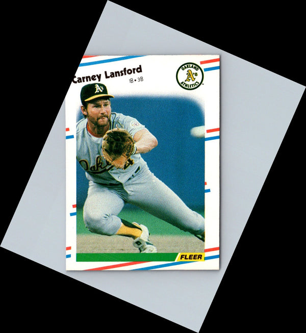 1988 Fleer Carney Lansford #285