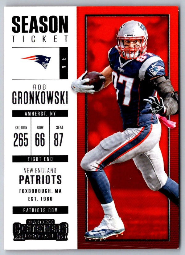 2017 Panini Contenders Rob Gronkowski #96