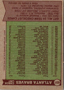 1976 Topps Atlanta Braves - Dave Bristol