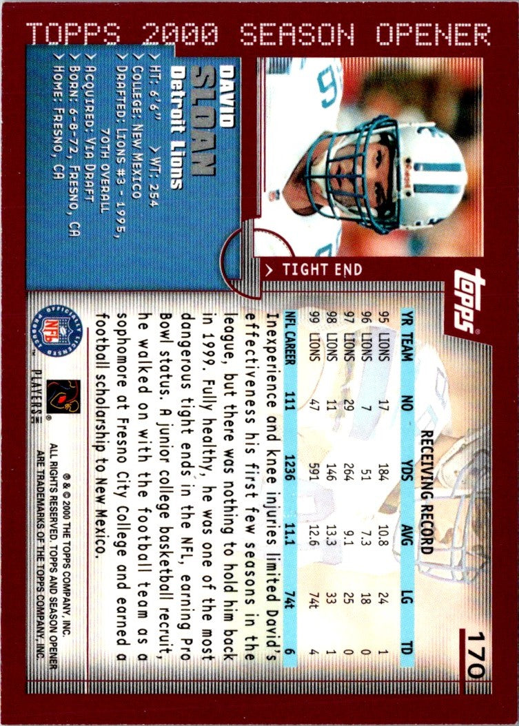 2000 Topps Season Opener David Sloan