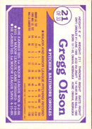 1990 Topps Toys'R'Us Rookies Gregg Olson