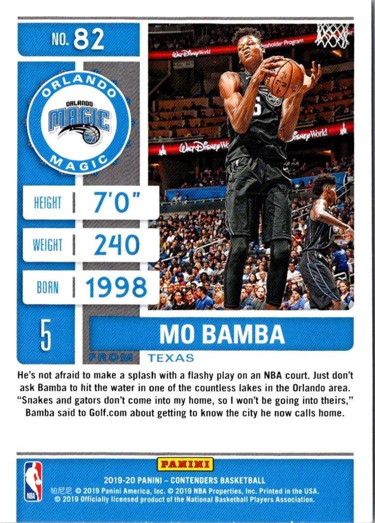 2019 Panini Contenders Mo Bamba