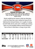 2012 Topps Ronnie Hillman #283 Rookie