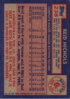 1984 Topps Reid Nichols #238