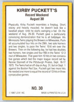 1987 Donruss Kirby Puckett #30