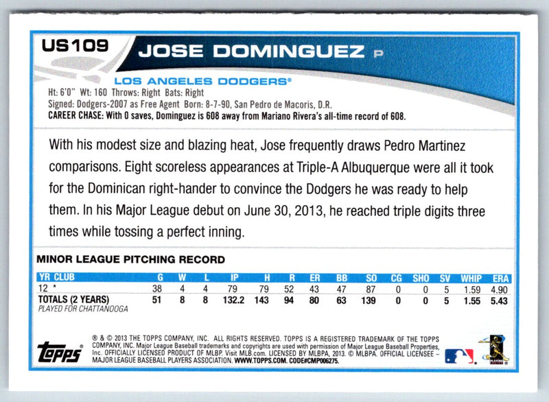 2013 Topps Update Jose Dominguez