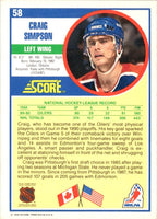 1990 Score Craig Simpson #58