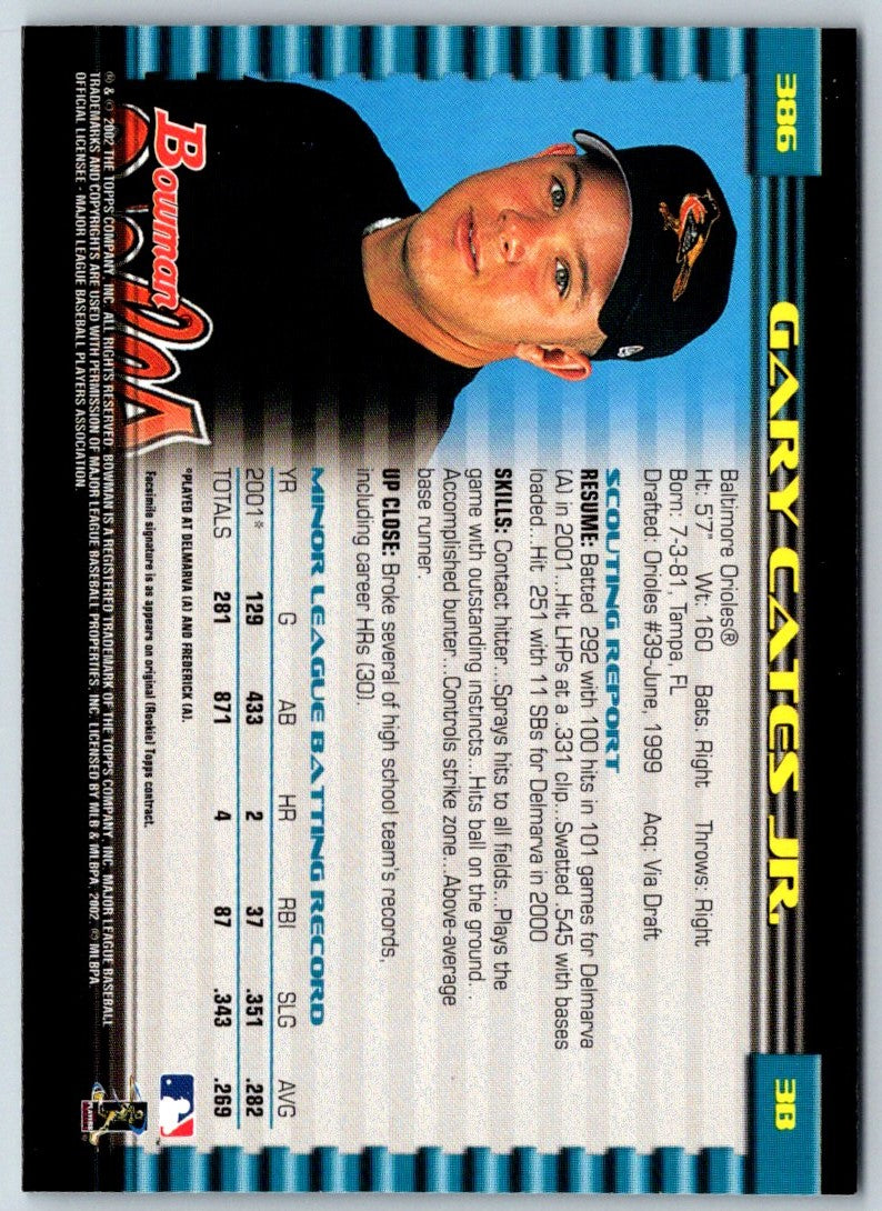 2002 Bowman Gary Cates Jr.