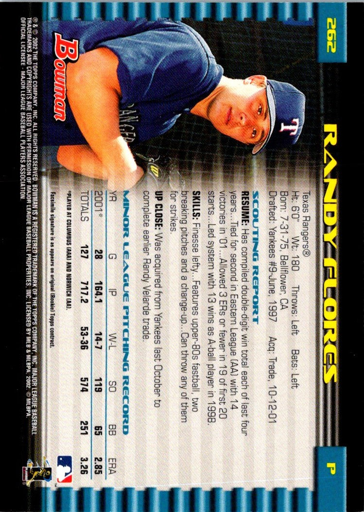 2002 Bowman Randy Flores