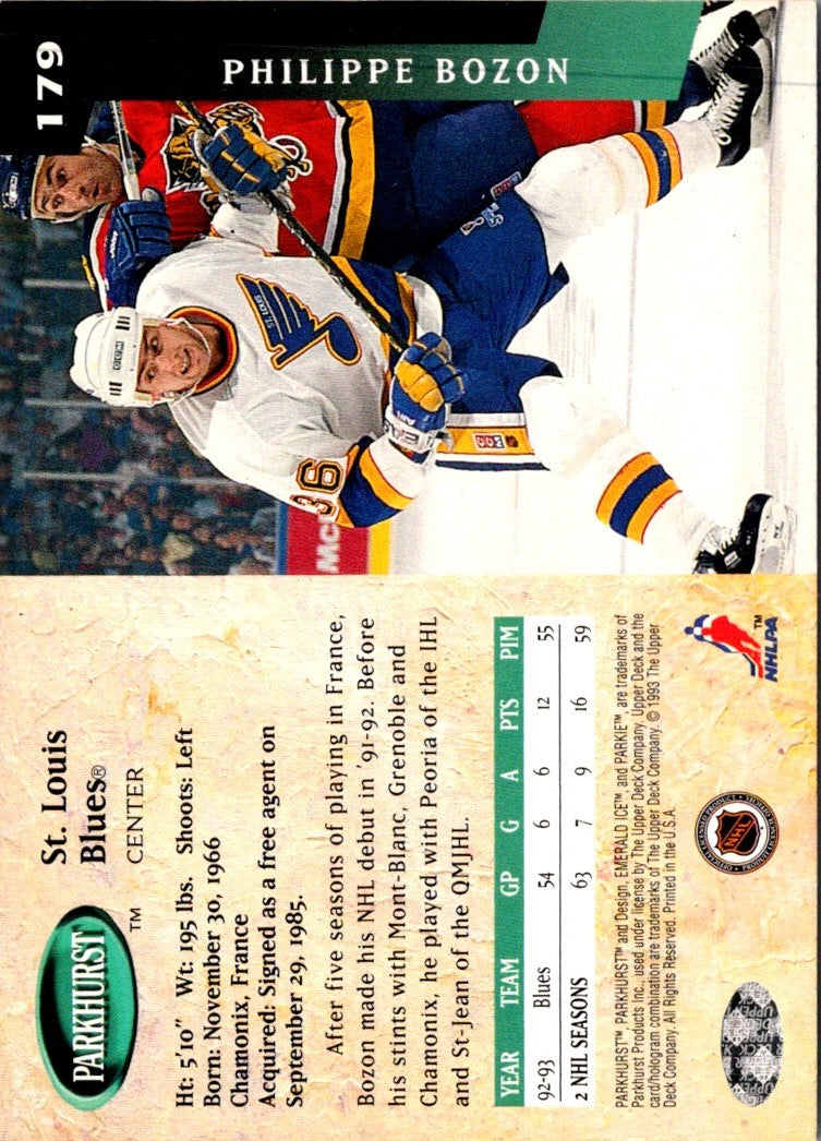 1993 Parkhurst Philippe Bozon