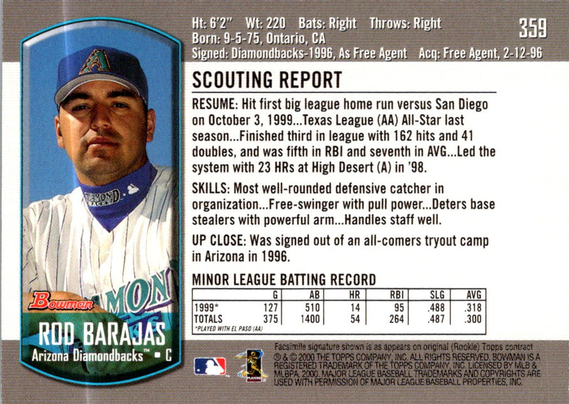 2000 Bowman Rod Barajas