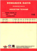 2004 Fleer Tradition Domanick Davis
