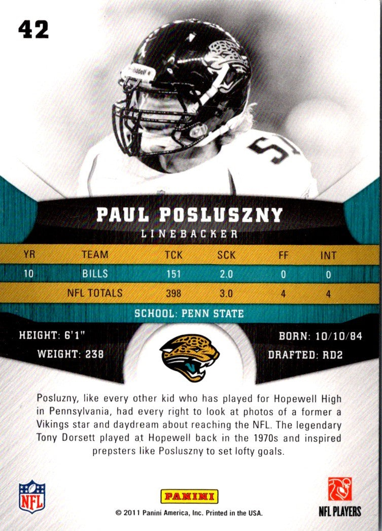 2011 Panini Gridiron Gear Paul Posluszny